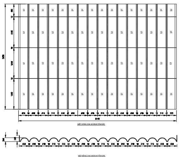 Giải pháp chia module tấm phào GRC dự án Westin