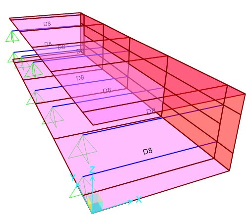Mô hình 3D tính toán kết cấu lam GRC 350