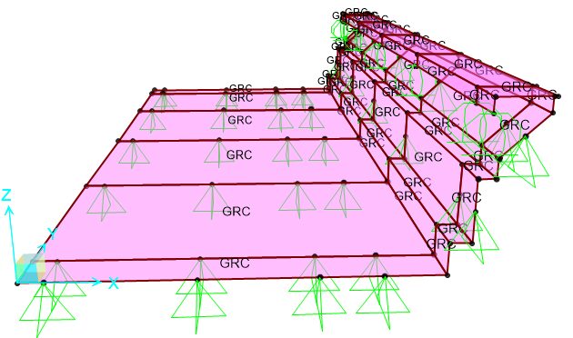 Mô hình 3D tính toán kết cấu phào chỉ GRC