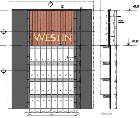 Phào GRC mặt dựng facade Khách sạn Westin 289 Kim Mã Hà Nội
