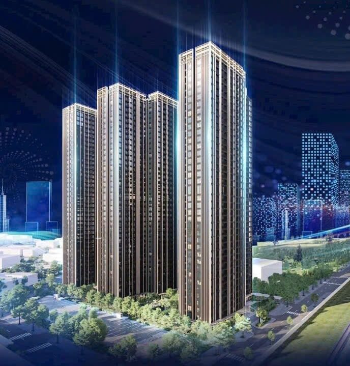 Phối cảnh dự án Vinhomes Park Tây Mỗ - Đại Mỗ tòa V11 V12 nơi Homemec thi công lam ngang GRC